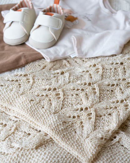 KIT DE TEJIDO CHAL ESPIGA por @TALLER_CADENETAS: CURSO ONLINE + PATRÓN DIGITAL + HILADO